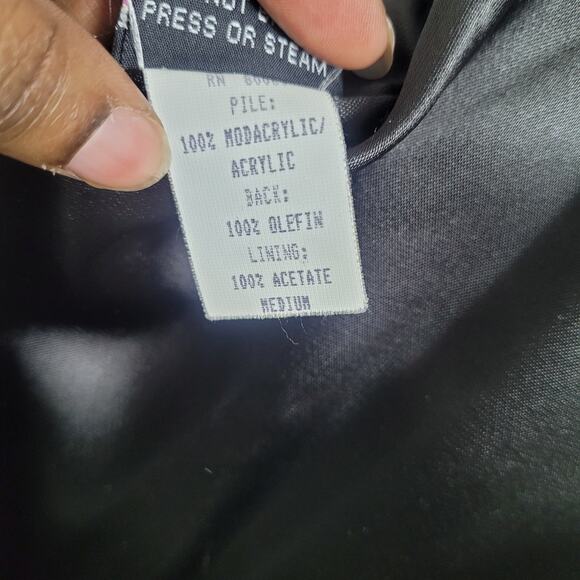 Dennis Basso Rich Chocolate Brown Luxury Faux Fur Winter Coat Size Medium - Picture 11 of 12